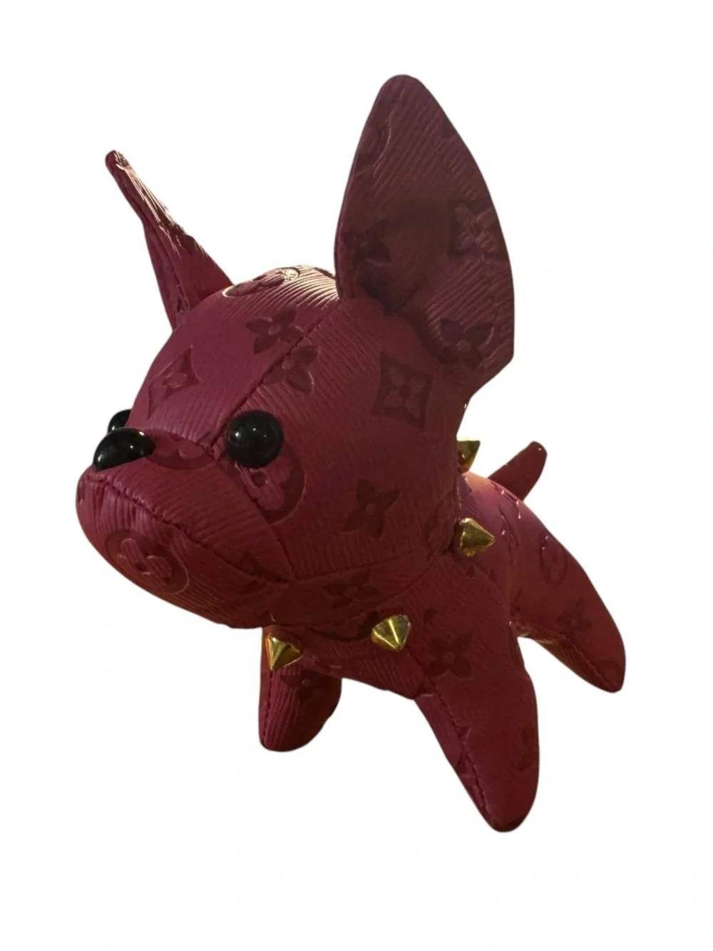 Dark Pink French Bulldog Dog Keychain Handbag Bag Charm - Brand New